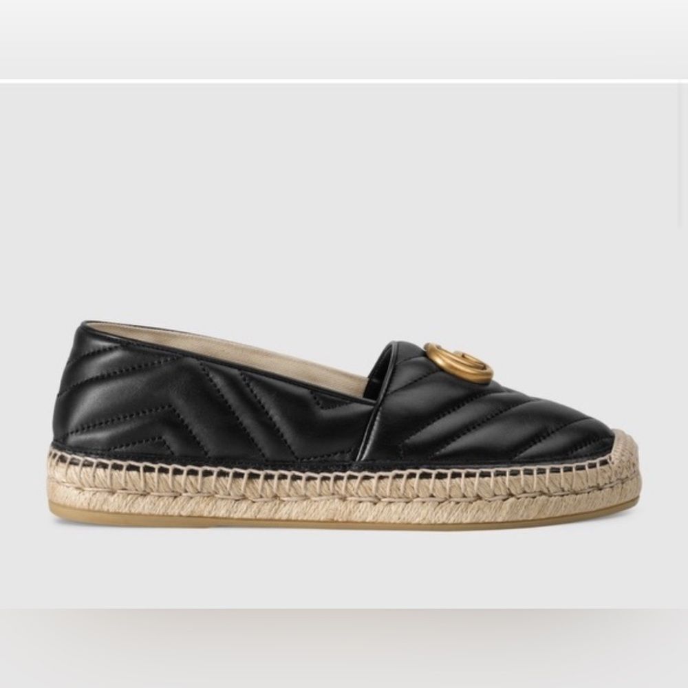 Brand new women's Gucci Black Espadrille Loafers size 34
